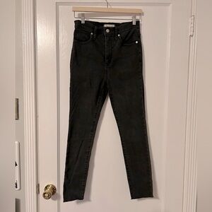 Madewell 11-in High-Rise Skinny Jean- black, size 26P
